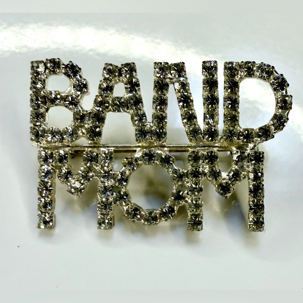 🧚🏻‍♀️ Silver Crystal Band Mom Brooch - Picture 6 of 10